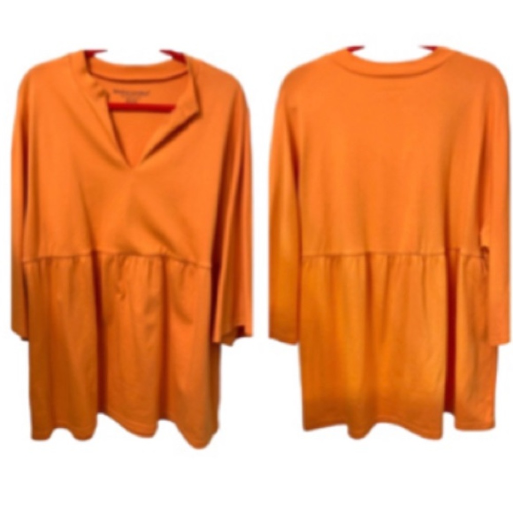 Jessica London Essentials Empire Waist V-Neck 3/4 Sleeve Tunic